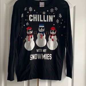 Christmas sweater! Chillin with my snowmies
